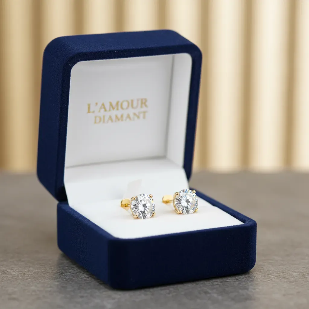 Diamond Stud Earrings — 14K Gold — Paul's Jewelry & Pawn