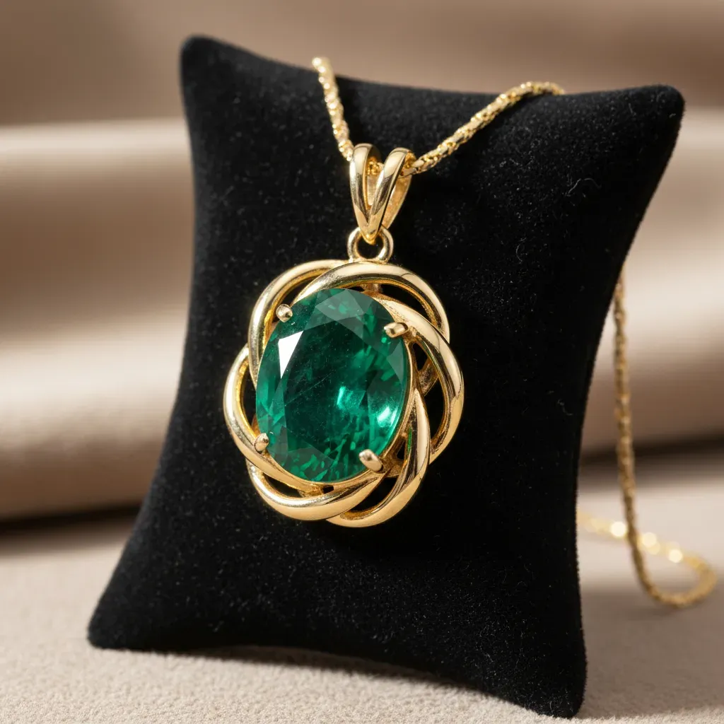 Emerald Pendant — 14K Gold — Paul's Jewelry & Pawn