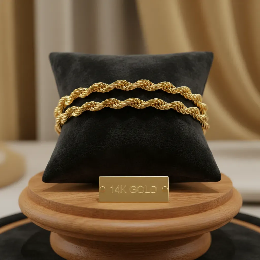 Rope Bracelet 5mm — 14K Gold — Paul's Jewelry & Pawn
